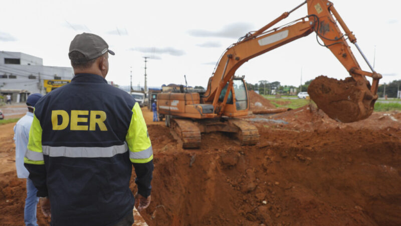 Iniciada etapa de escavação no Viaduto do Riacho Fundo