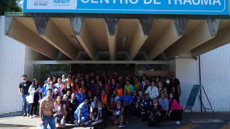 Simulado de desastre testa preparação do Hospital de Base do DF para atendimento