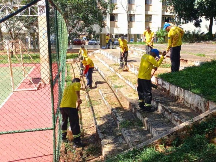 Quadras esportivas do Plano Piloto passam por manutenção: 15 unidades já foram revitalizadas