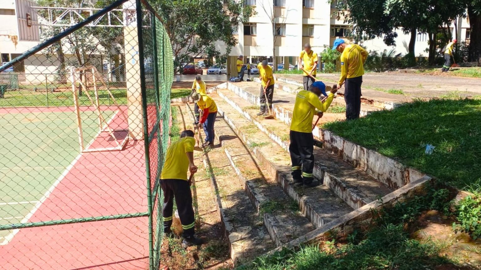 Quadras esportivas do Plano Piloto passam por manutenção: 15 unidades já foram revitalizadas