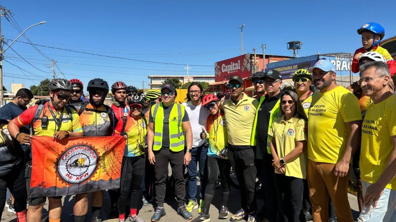 Ciclistas tomam conta da Cidade Estrutural no Circuito de Passeio de Bike Detran nas RA’s!
