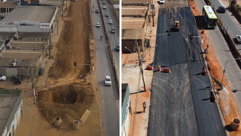 GDF conclui pavimentação de trecho da Hélio Prates em tempo recorde após assumir obras