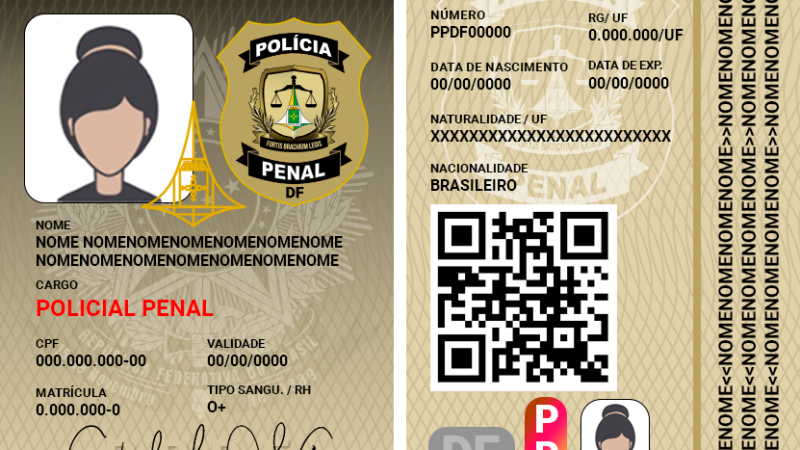 Carteira funcional dos policiais penais do DF ganha nova regulamentação