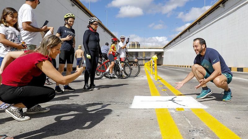 Marco Zero: População aproveita novo ponto ‘instagramável’ durante o Eixão do Lazer