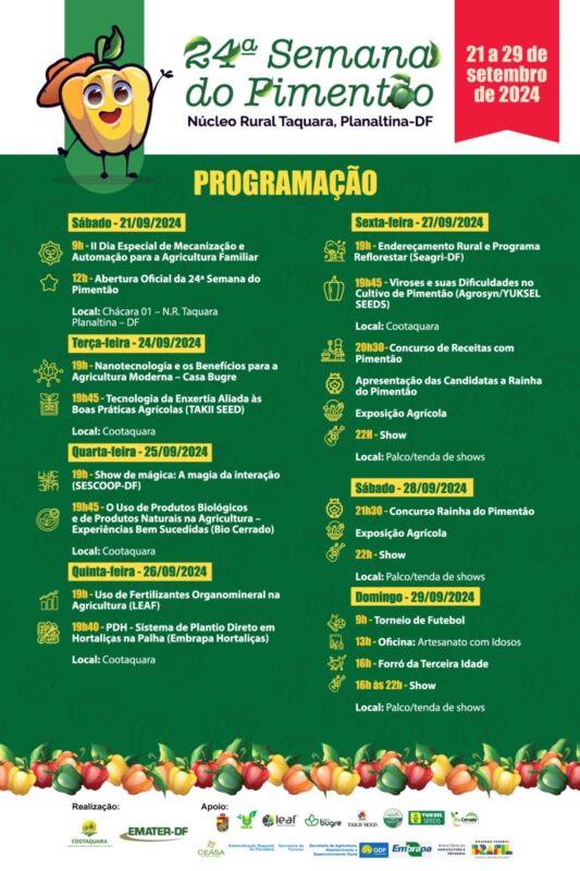 programação completa do evento