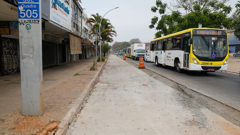 W3 Sul ganha novas faixas exclusivas para ônibus e mais conforto para motoristas e pedestres