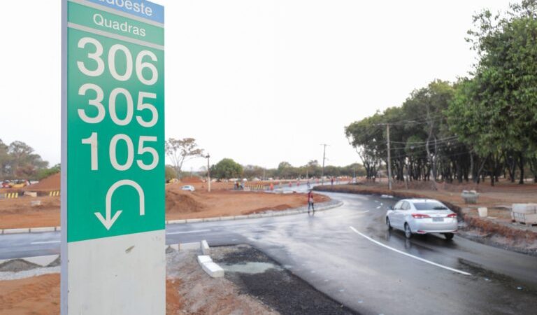 Nova rotatória no Sudoeste agiliza o trânsito e melhora a mobilidade urbana