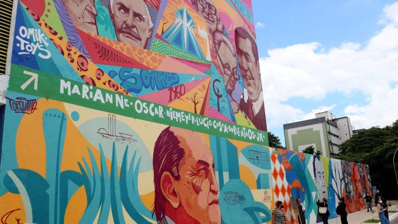 Mural da 507 Sul ganha nova vida e reforça circuito cultural de Brasília