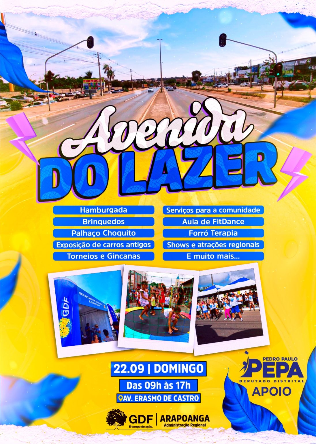 Recreação, música e gastronomia agitam o Arapoanga neste domingo (22)