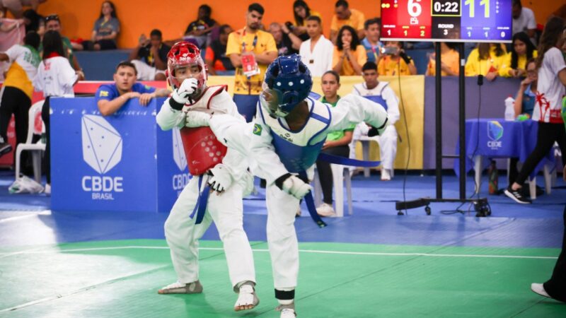 Claudemir Soares brilha no taekwondo e leva ouro nos Jogos Escolares Brasileiros