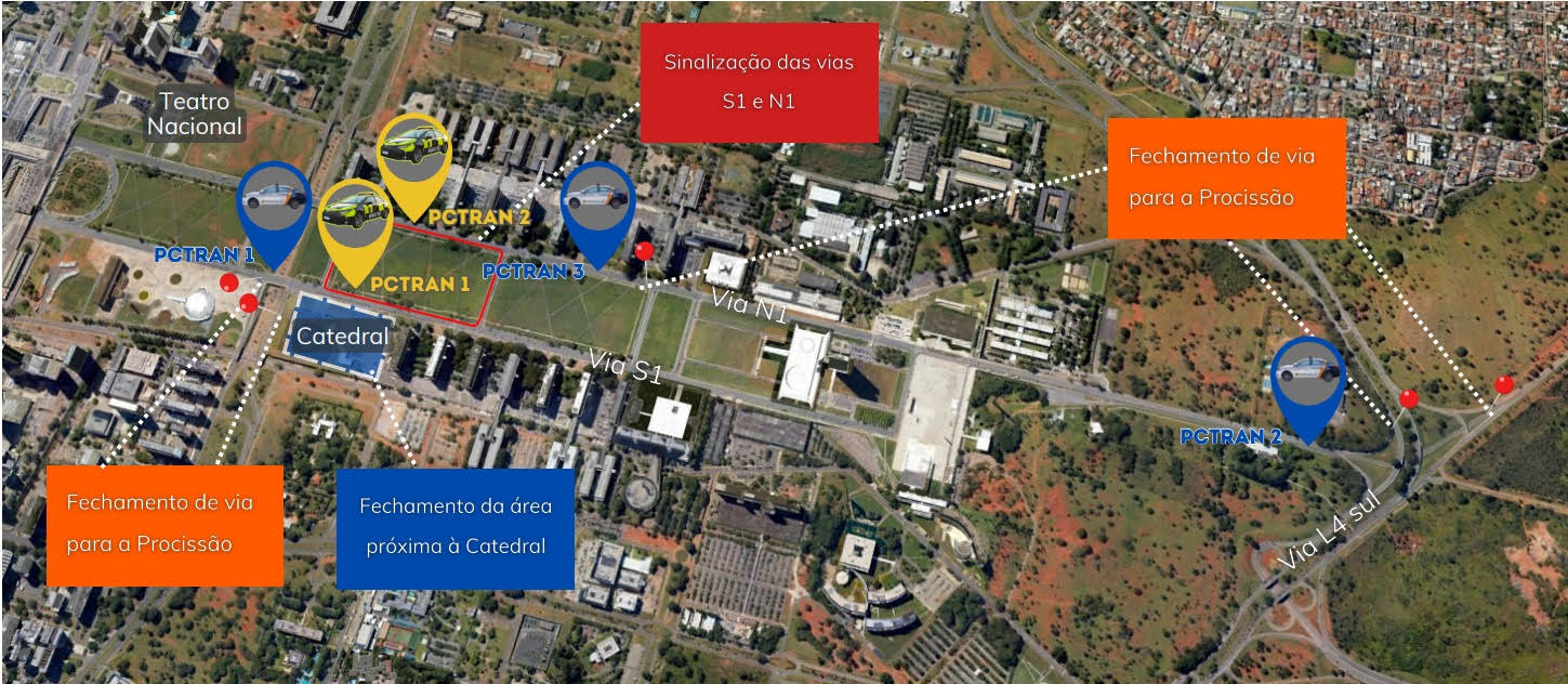 Brasília se prepara para a Festa de Nossa Senhora Aparecida com reforço na segurança e alterações no trânsito