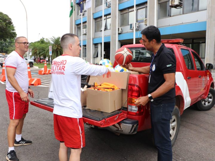 Equipamentos esportivos são doados para forças de segurança do DF