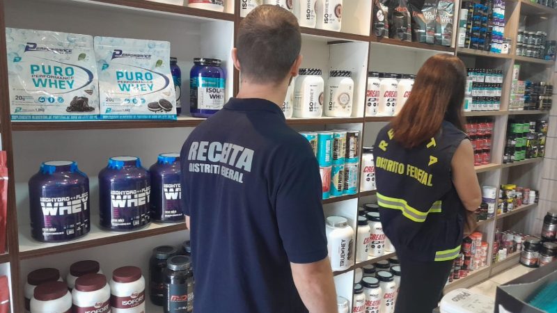 Fiscalização intensifica combate à sonegação em lojas de suplementos alimentares do DF
