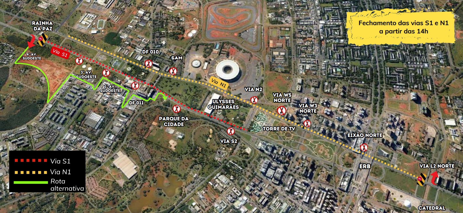 Corrida de Reis e Bloquinho na Praia alteram o trânsito em Brasília neste sábado