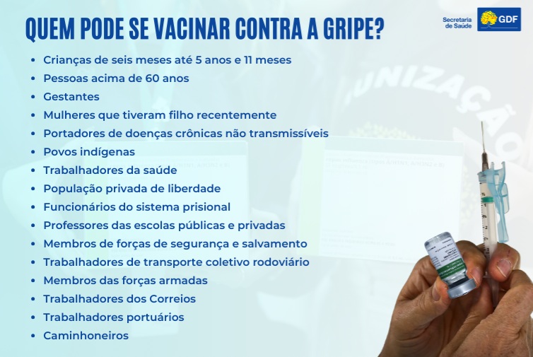 Cerca de 1,2 milhão de pessoas estão aptas a se vacinar; idosos, gestantes e crianças de 6 meses a 5 anos e 11 meses estão entre os grupos prioritários; são 100 pontos de vacinação espalhados pela capital