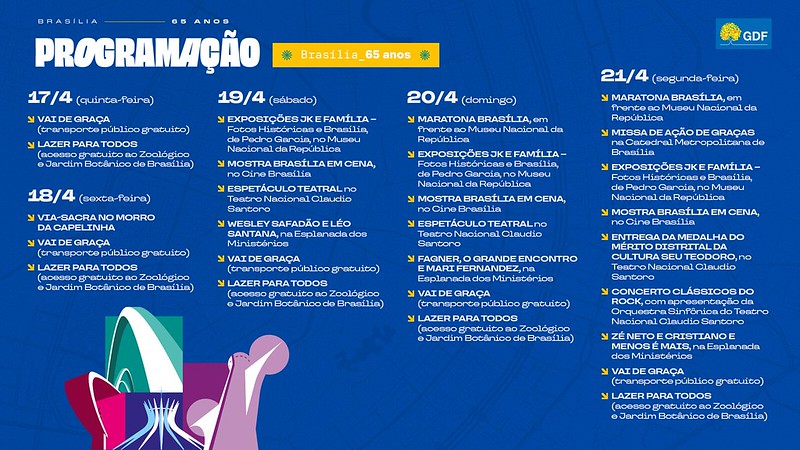 Três dias de festa com shows e transporte gratuito!