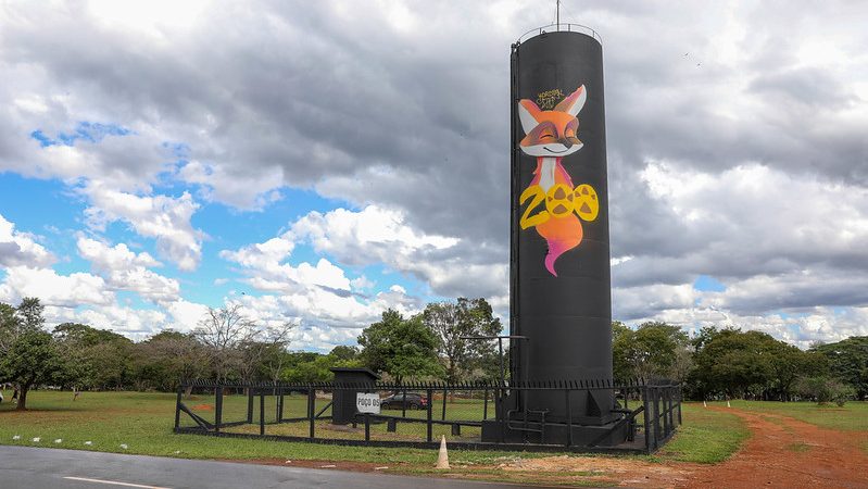 Novo mural no Zoológico de Brasília celebra Lobo-Guará Atena