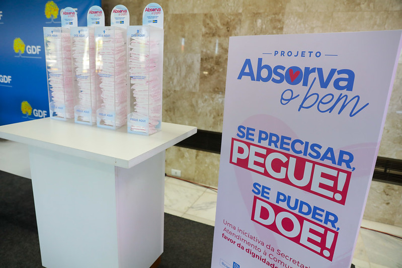 GDF lança campanha "Absorva o Bem" para distribuir absorventes em locais públicos 