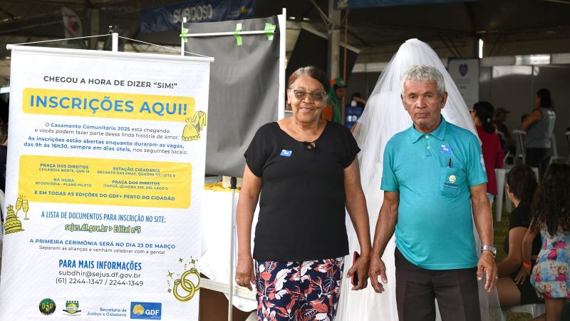 Inscrições abertas para o casamento comunitário do DF!