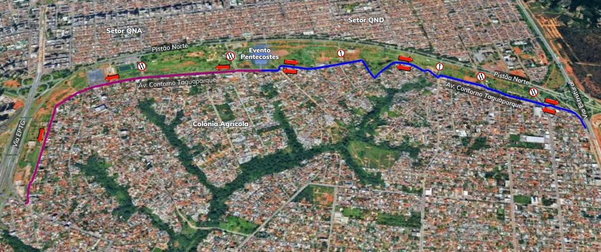 Detran-DF anuncia alterações no trânsito para a festa de Pentecostes 2025