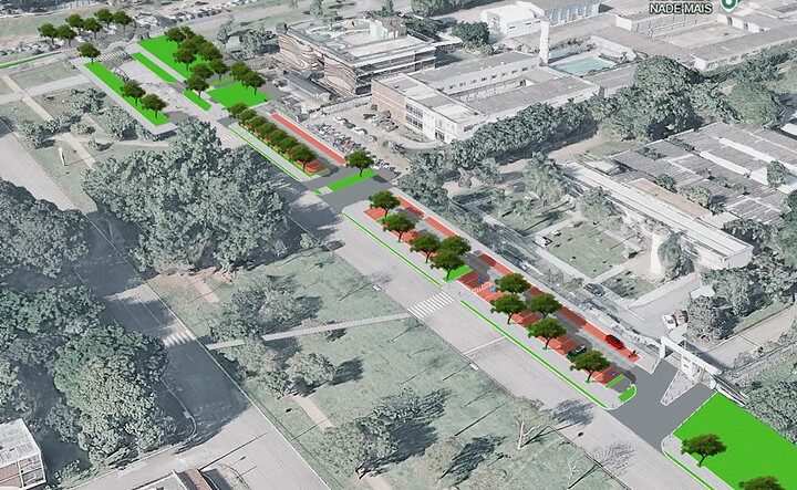 W5 norte com nova rota acessível para pedestres e ciclistas