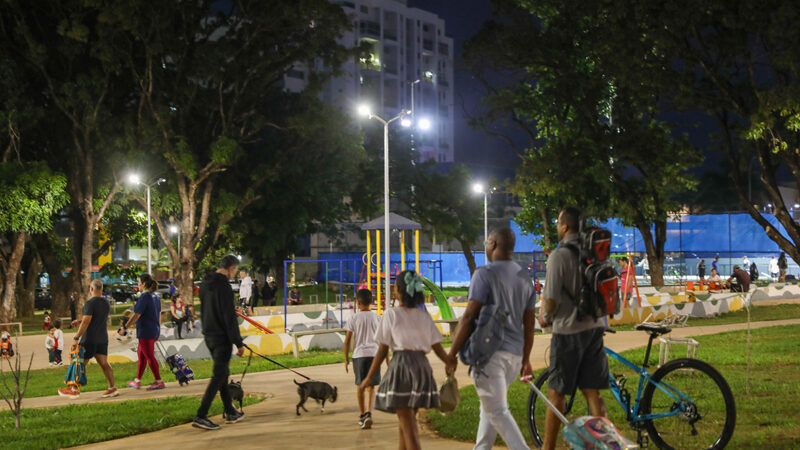 Parque Sul de Águas Claras ganha iluminação LED