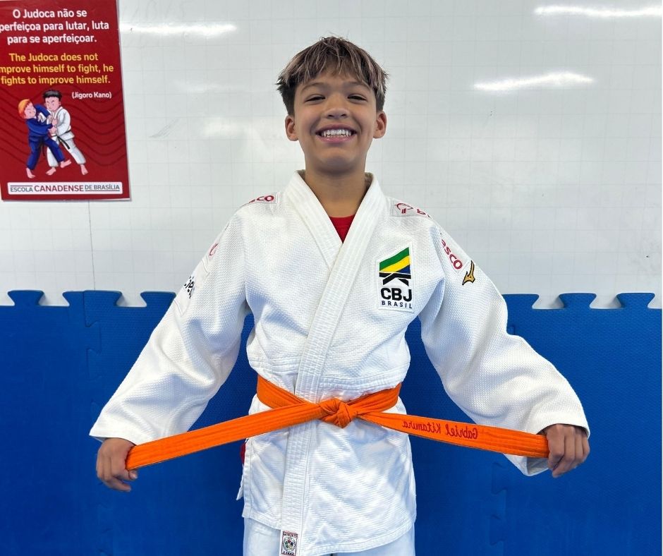 Aluno de 11 anos da Escola Canadense brilha no judô nacional