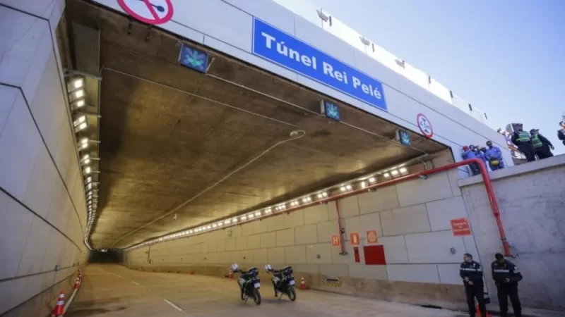 Túnel Rei Pelé terá interdição noturna para manutenção