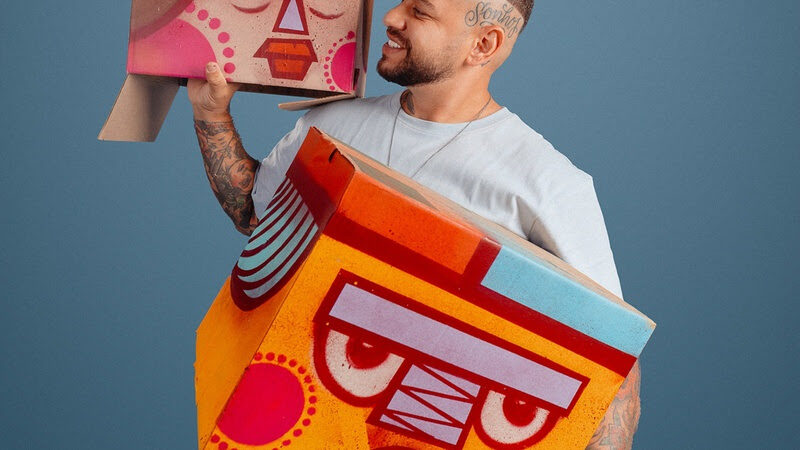 Arte do “Quadradinho” no TEDxBrasília com a Identidade da capital