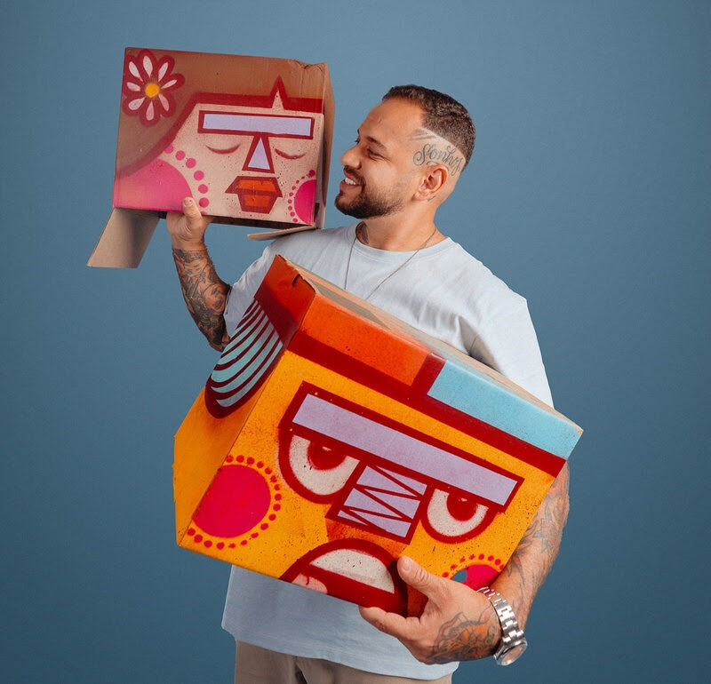 Arte do “Quadradinho” no TEDxBrasília com a Identidade da capital