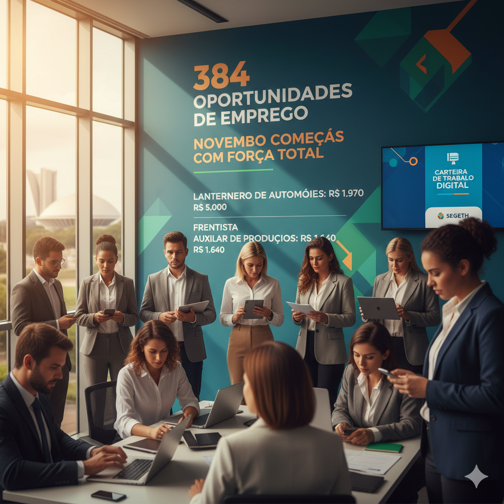 Começo de mês com quase 400 vagas de emprego nas agências do DF