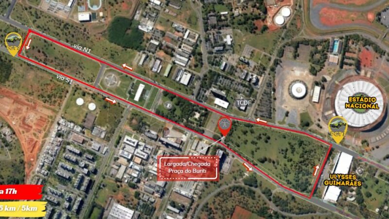 Corrida altera o trânsito no Eixo Monumental neste sábado (8)