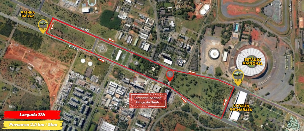 Corrida altera o trânsito no Eixo Monumental neste sábado (8)