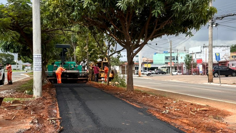Ciclovia de Ceilândia entra na reta final com novo asfalto