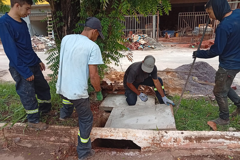Obras de drenagem reforçam limpeza para a chuva