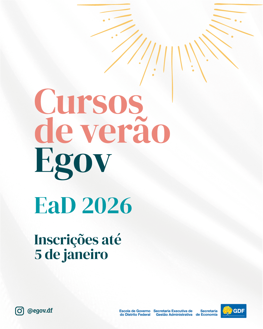 Egov lança cursos de verão online e gratuitos para servidores