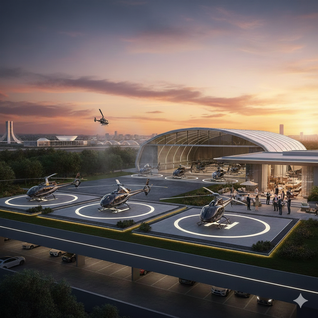 Brasília vai ganhar novos helipontos e clube de negócios exclusivo