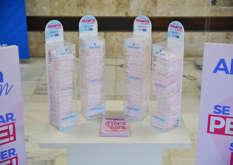 Projeto Absorva o Bem manteve os pontos solidários ativos e garantiu a distribuição de mais de 86 mil absorventes, promovendo dignidade menstrual | Foto: Divulgação/Seac-DF