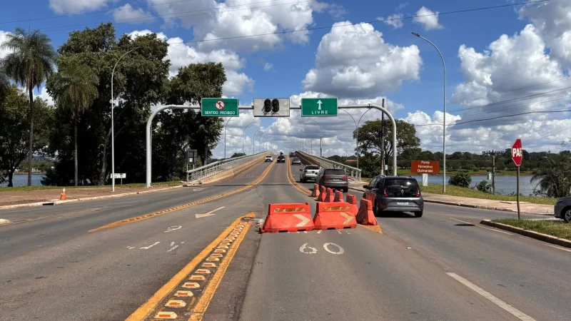 Ponte Honestino Guimarães terá faixa interditada neste fim de semana