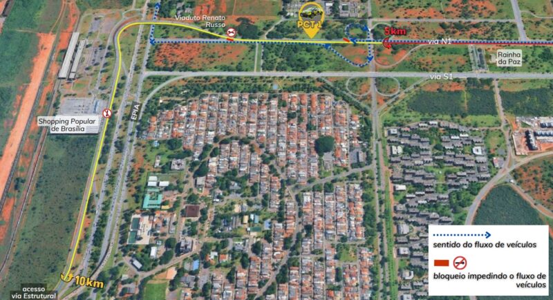 EVENTOS ESPORTIVOS ALTERAM O TRÂNSITO NO DF NESTE DOMINGO 2 19.3. depois de demais faixas Mapa Corrida pela Inclusao Epia