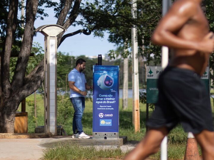 Pontos de hidratação chegam aos parques de Brasília nesta semana