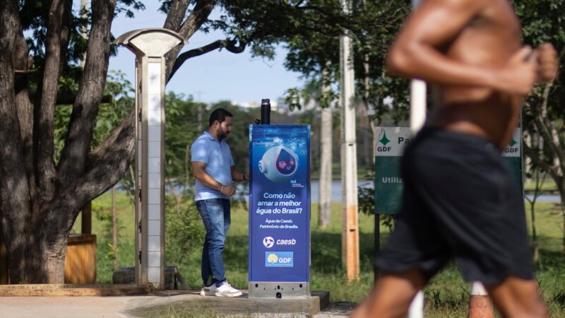 Pontos de hidratação chegam aos parques de Brasília nesta semana
