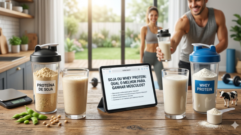 Soja oferece os mesmos benefícios que o whey protein para os músculos