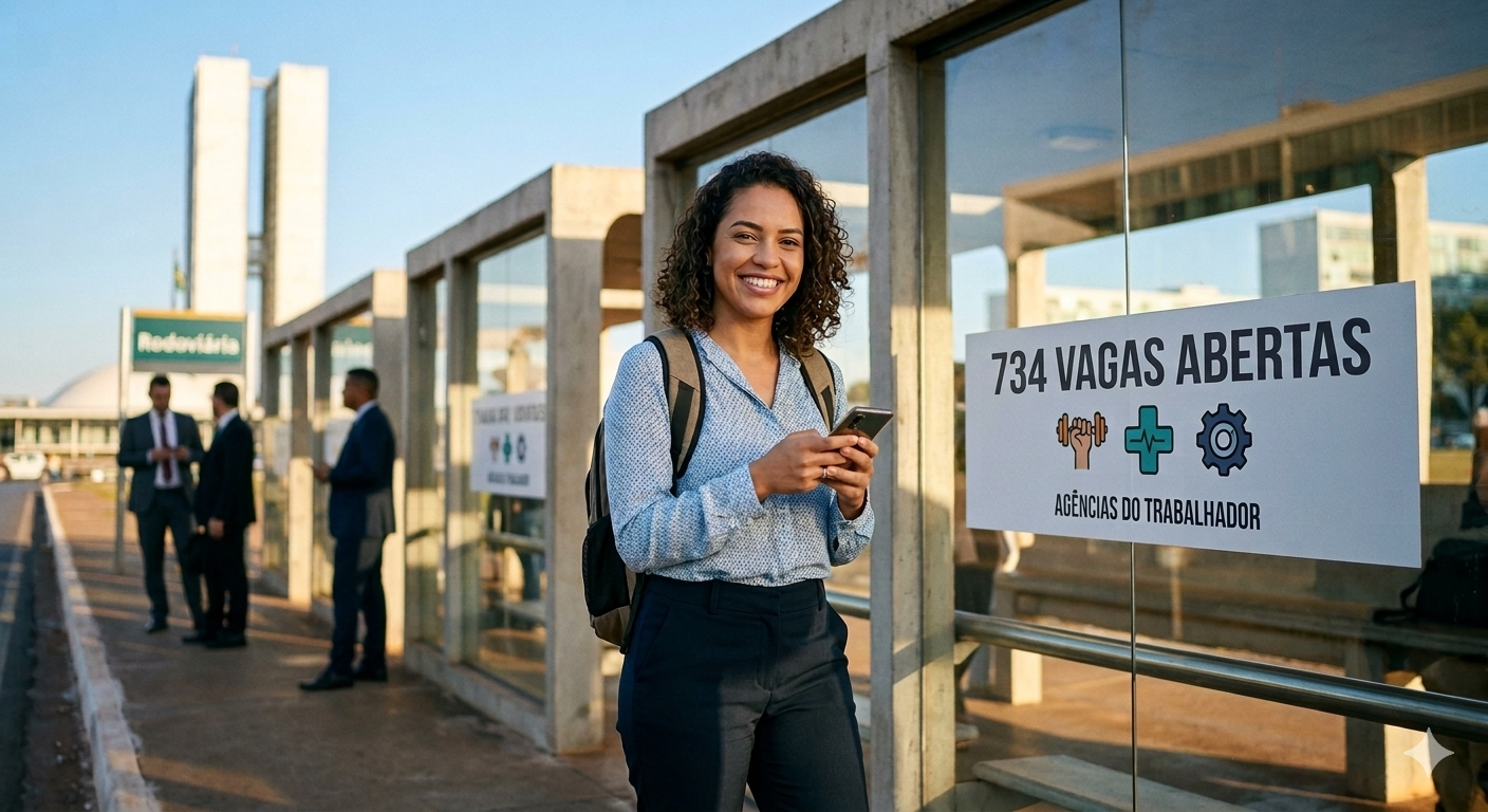 Agências do Trabalhador oferecem 734 vagas de emprego no DF