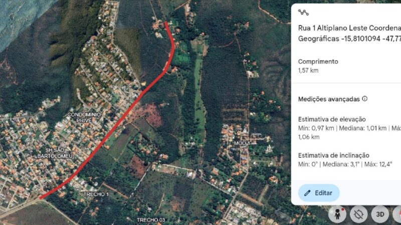 Pavimentação da Rua 1 para melhorar trânsito e segurança no Altiplano