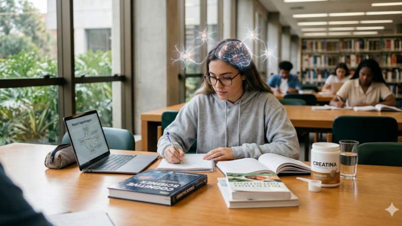 Creatina ajuda a melhorar o foco e a saúde do cérebro