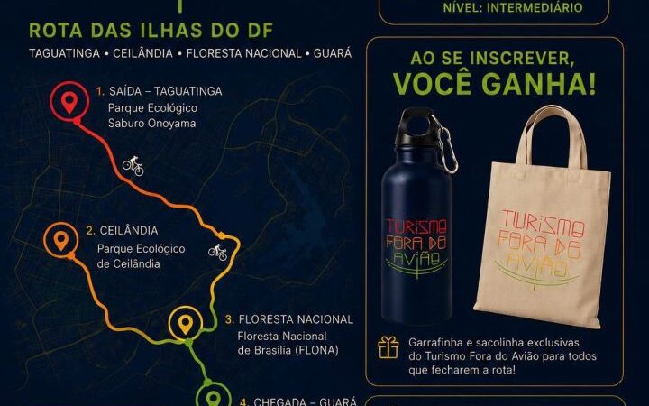 Rota de cicloturismo é lançada para conectar a natureza do DF