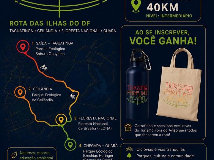 Rota de cicloturismo é lançada para conectar a natureza do DF