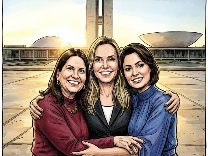 Bia Kicis e Michelle Bolsonaro recebem apoio de Celina Leão