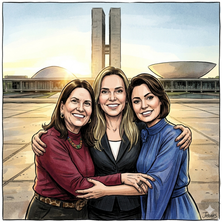 Bia Kicis e Michelle Bolsonaro recebem apoio de Celina Leão